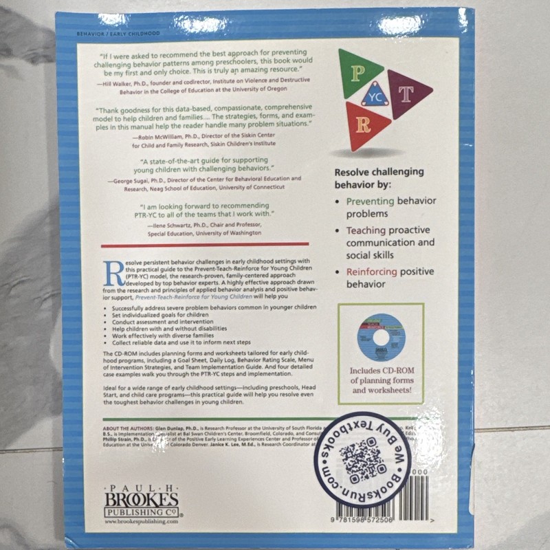 Prevent-Teach-Reinforce for Young Children Paperback Brookes Publishing CD-ROM gallery