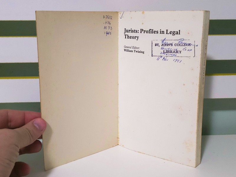 H.L.A. Hart: Jurists Profiles in Legal Theory! 1981 Law Book by Neil MacCormick gallery