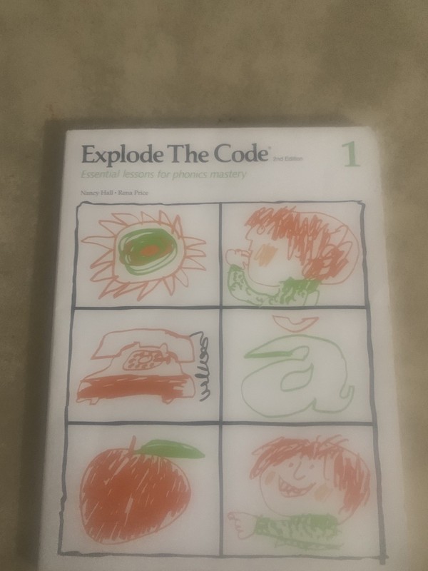 Explode the Code book 1, 2nd ed. Phonics Workbook Nancy Hall Homeschool Reading