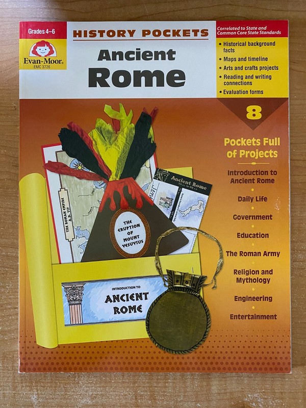 History Pockets Ancient Rome – Grades 4-6 by Evan Moor NEW!