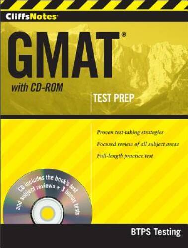 CliffsNotes GMAT with CD-ROM – Paperback By BTPS Testing – GOOD