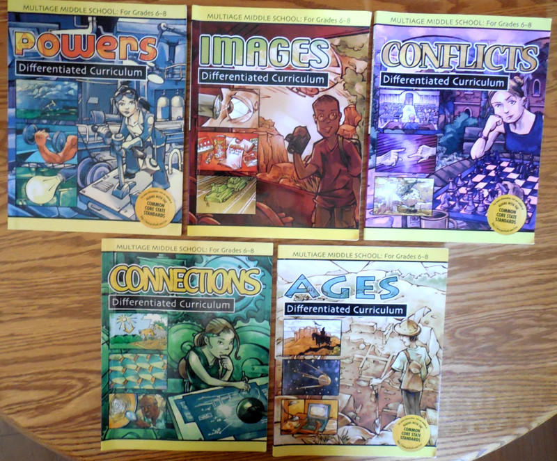 Lot of 5 Multiage Middle School 6-8 Differentiated Curriculum Resource Guides
