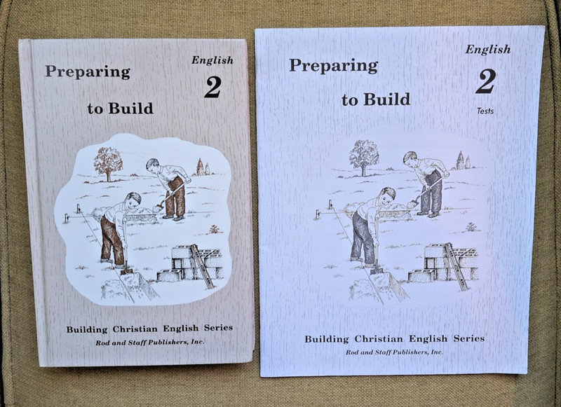 UNUSED Rod and Staff: Preparing to Build English 2 Book And Test Booklet Grammar