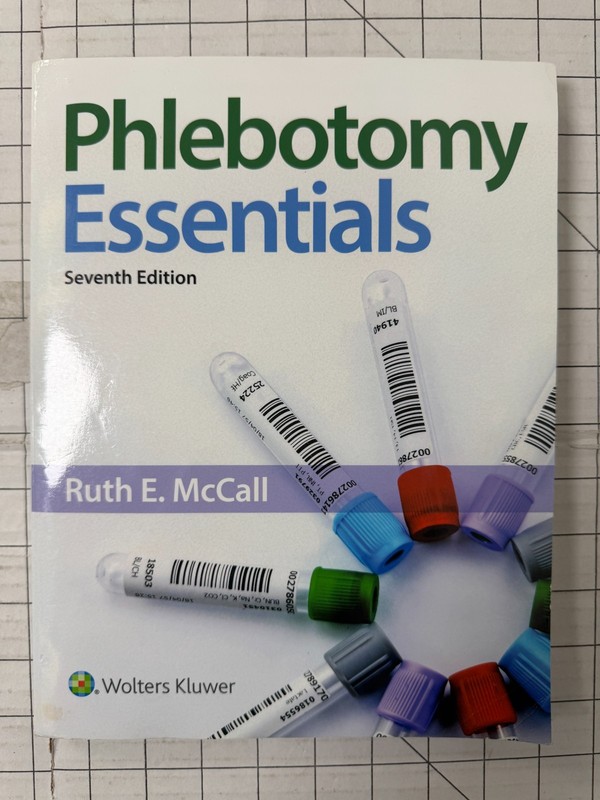 Phlebotomy Essentials by Ruth E. McCall 7th Edition 2019, Trade Paperback