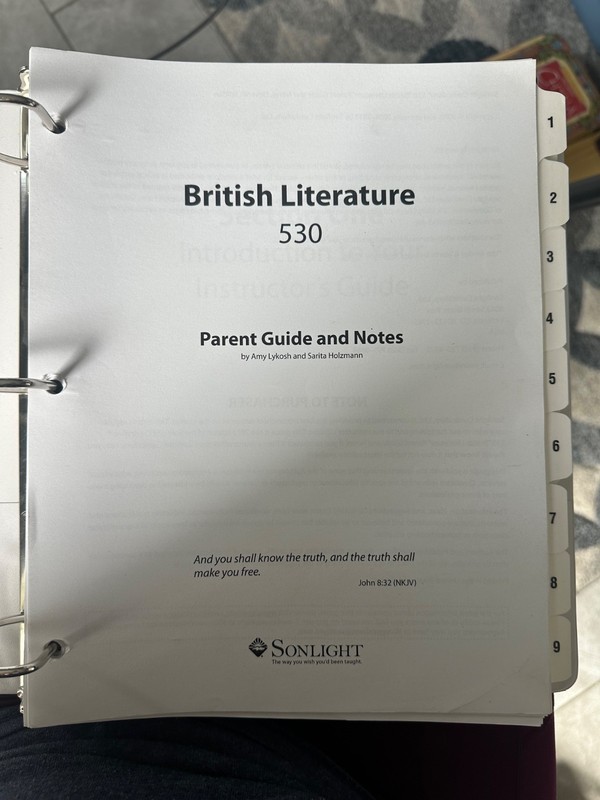 Sonlight Curriculum: -British Literature Level 530/630