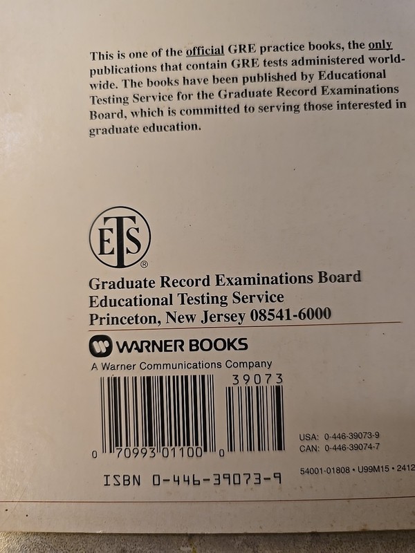 Lot 2 Vintage ETS GRE Test Prep Books 1980s Graduate Exam Study Guides gallery
