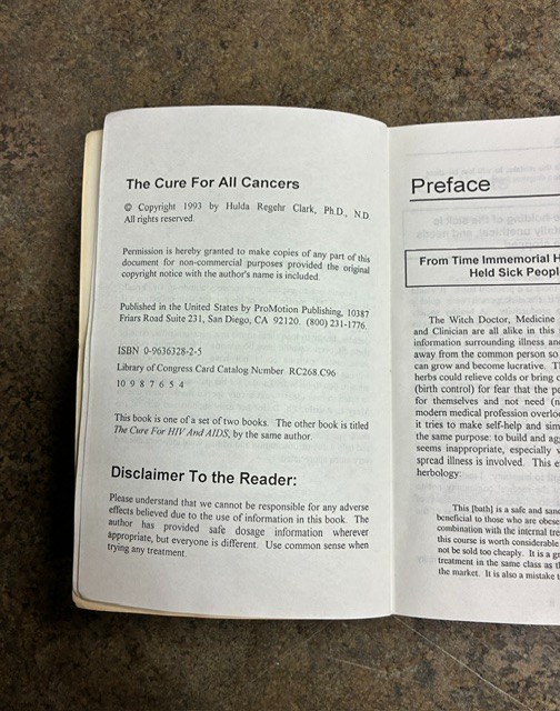 The Cure for All Cancers 100 Case Histories By Hulda Regehr Clark 1993 Paperback gallery