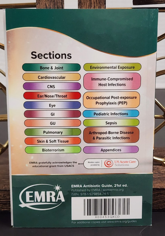 EMRA Antibiotic Guide - 21st Edition Brian J. Levine MD, FACEP Editor-In-Chief gallery