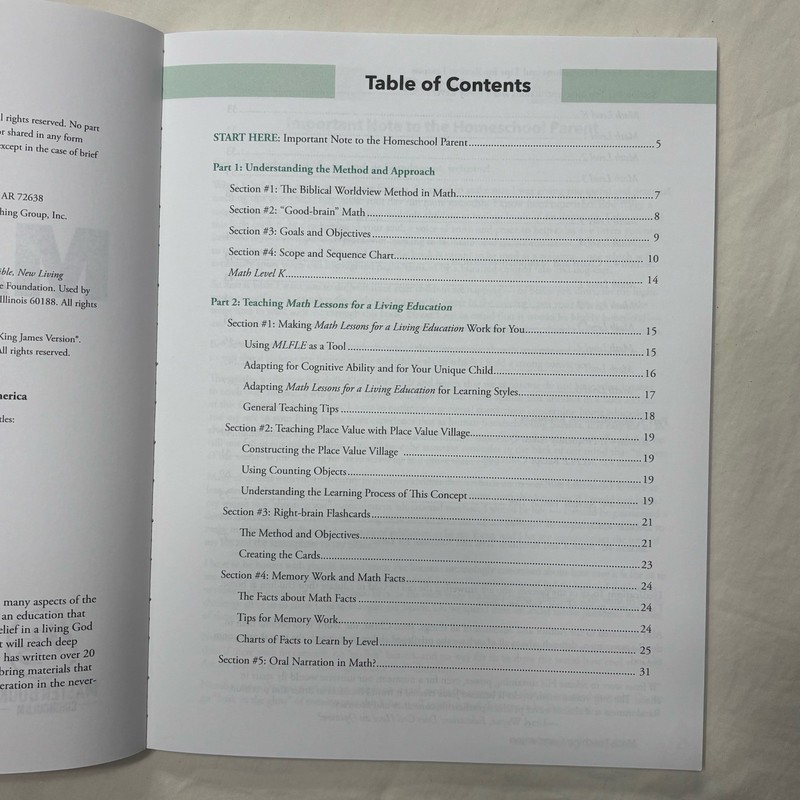Master Books Math Lessons for a Living Education Teaching Companion PB gallery
