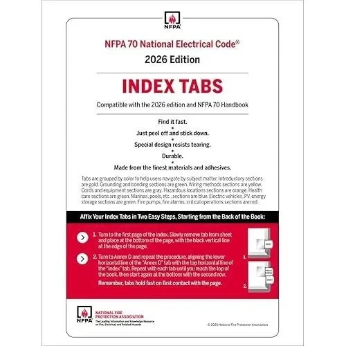 NFPA 70 National Electrical Code 2026+ index tab 26+ugly electrical 26 Spiral US gallery