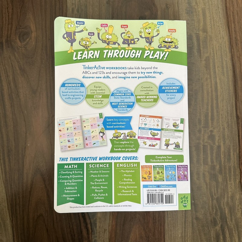TinkerActive Kindergarten 3-in-1 Workbook: Math, Science, English La gallery