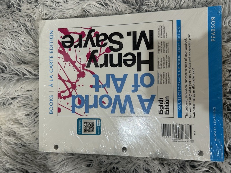 NEW A World Of Art 8th Edition Henry M. Sayre Paperback Looseleaf Binder Edition
