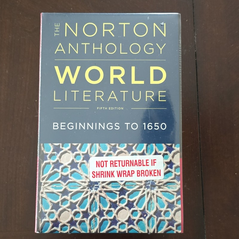 W. W. Norton & Company The Norton Anthology of World Literature 5th Ed Vol A