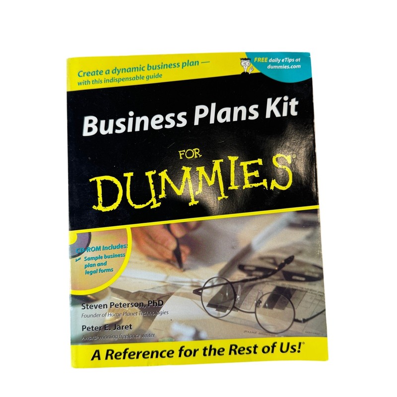 Business Plans Kit For Dummies Steven Peterson Peter Jaret Book with CD-ROM
