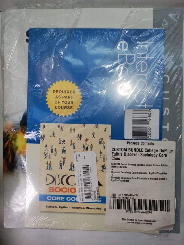 Discover Sociology: Core Concepts, College of Dupage Custom Bundle, 3 Books READ gallery