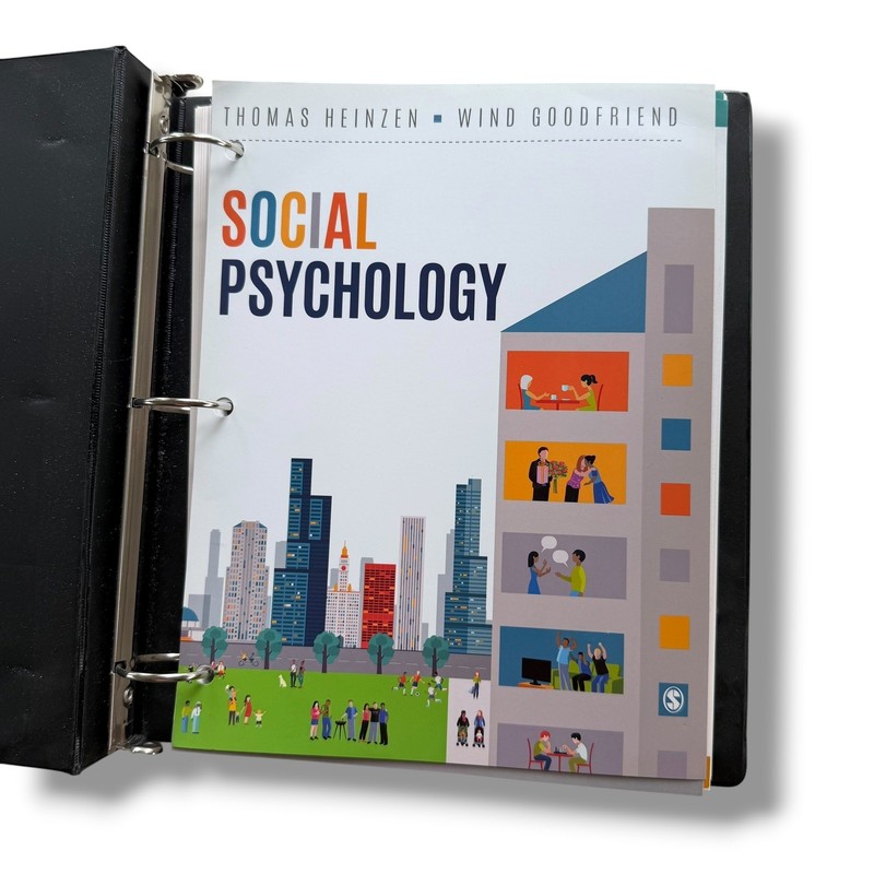 Social Psychology Thomas Heinzen Wind Goodfriend SAGE Loose Leaf Textbook Binder