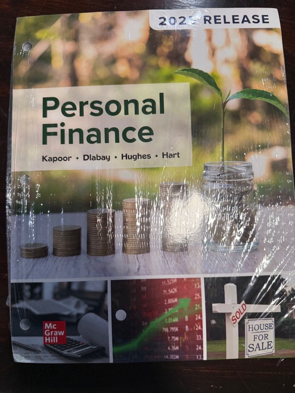 Personal Finance, Kapoor, Dlabay, Hughes, Hart (authors) 2025 release, unopened