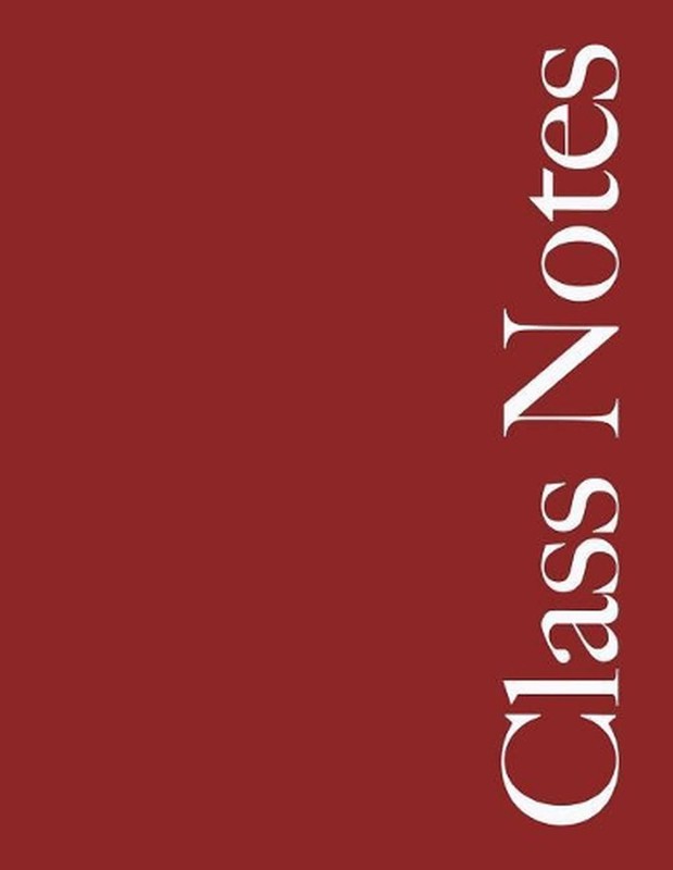 Class Notes: Narrow Rule – Maroon Cover – 108 pages by Class Notes Ltd (English)