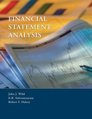 FINANCIAL STATEMENT ANALYSIS By John J Wild & K. R. Subramanyam – Hardcover *VG*