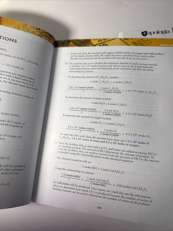 apologia chemistry (3rd ed) Textbook & Solutions/test Book, Water Damage gallery
