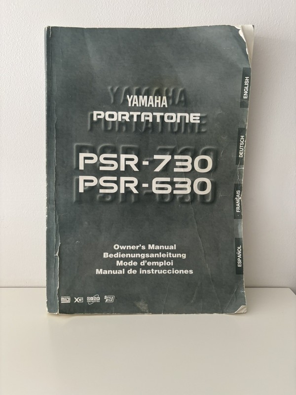 Original Owner’s Manual for a Yamaha Portatone PSR-730 and PSR-630 Instructions