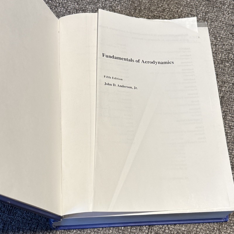 Fundamentals of Aerodynamics Fifth Edition by John D. Anderson Jr. McGraw-Hill gallery