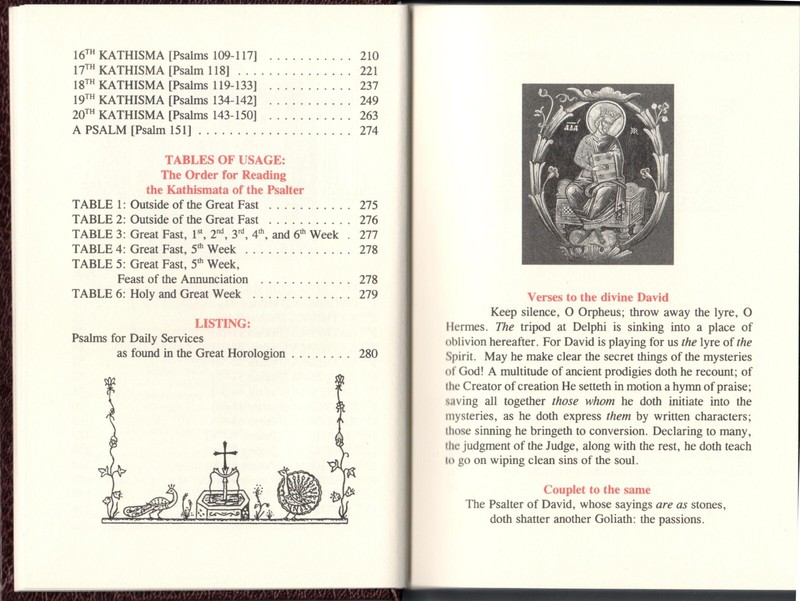 The Orthodox Psalter: the Psalterion According to the Seventy (Pocket Sized)-NEW gallery