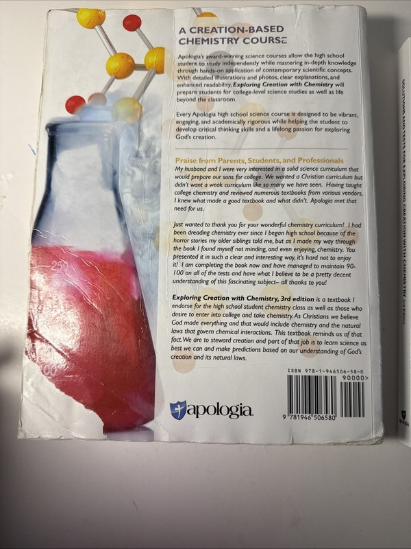 apologia chemistry (3rd ed) Textbook & Solutions/test Book, Water Damage gallery