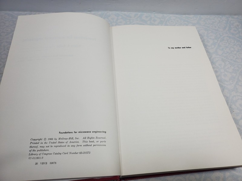 Foundations for Microwave Engineering Robert E. Collin 1st Edition 1966 gallery