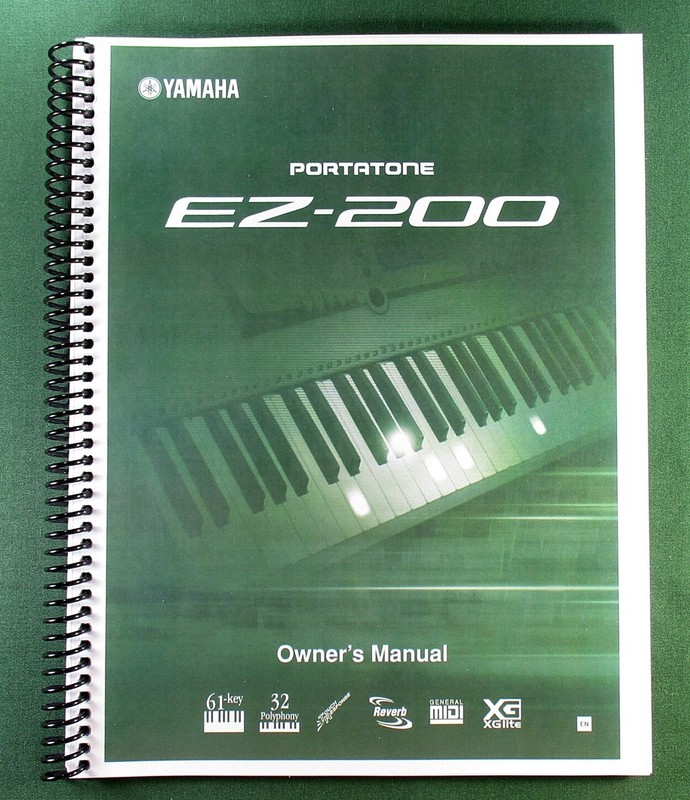 Yamaha EZ-200 Instruction Manual: 76 Pages & Protective Covers!