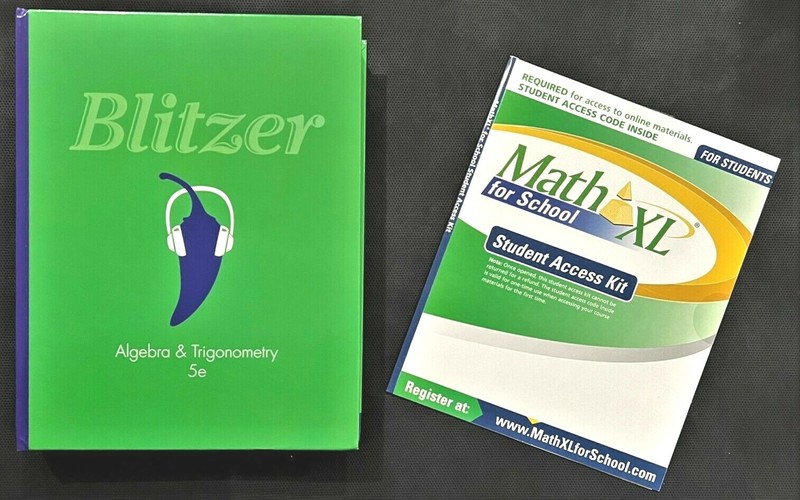 8th – 12th BLITZER ALGEBRA & TRIGONOMETRY 5e & MATH XL ONLINE (2014, Pearson)