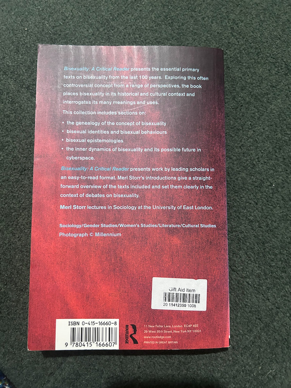 Bisexuality: a Critical Reader by Merl Storr (1999, Uk-B Format Paperback) gallery