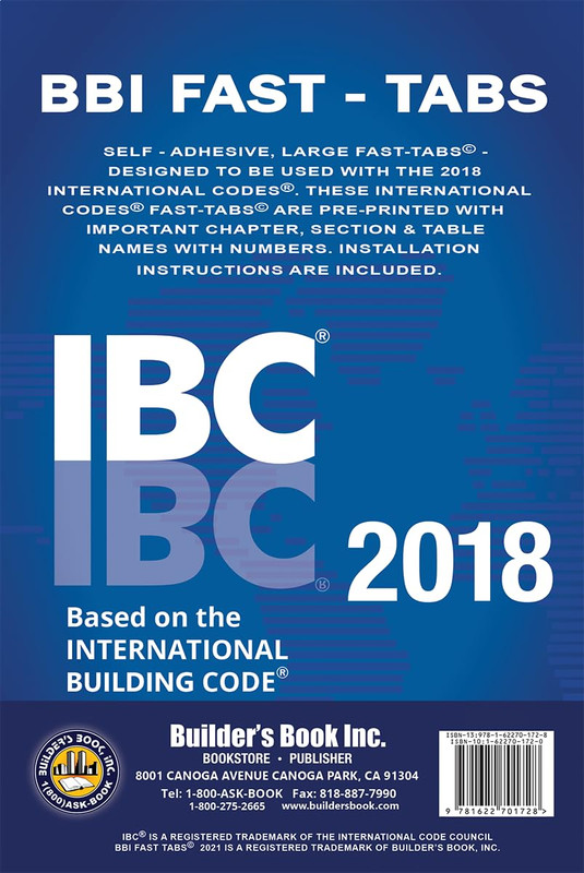 2018 International Building Code (IBC) Fast Tabs 2018 International Building Cod