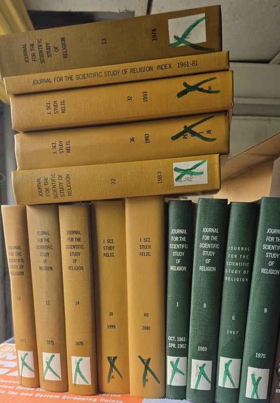 Journal for the Scientific Study of Religion – Mixed Lot Vols. 1–40 + Index…