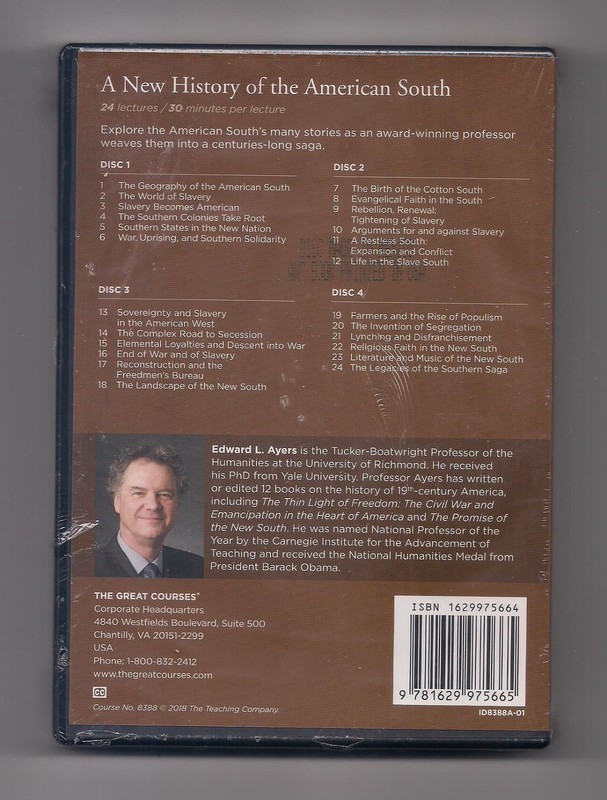 A NEW HISTORY OF THE AMERICAN SOUTH 4-DVD set + Book SEALED Great Courses gallery