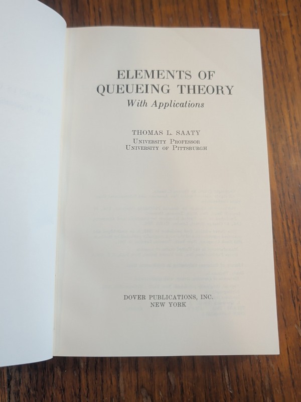 ELEMENTS OF QUEUING THEORY WITH APPLICATIONS By Thomas L. Saaty gallery