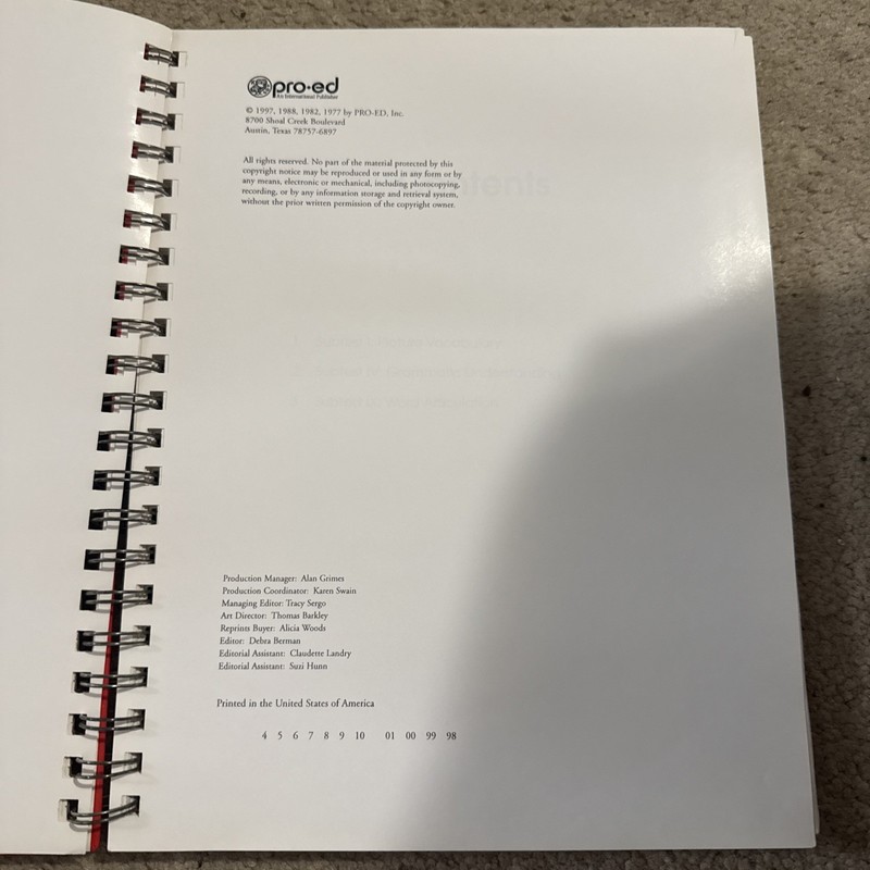 Pro Ed Picture Book Test Of Langauge Development Primary 3rd Edition gallery