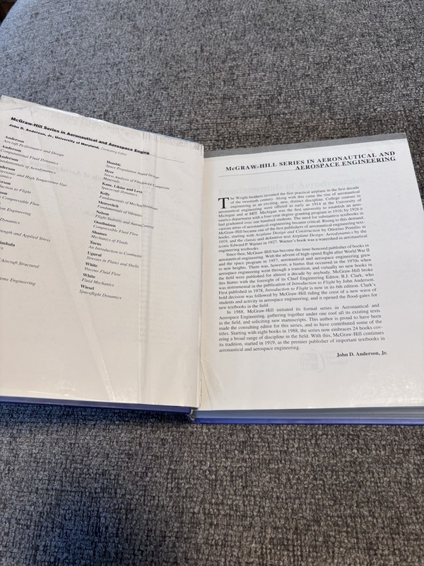 Fundamentals of Aerodynamics Fifth Edition by John D. Anderson Jr. McGraw-Hill gallery
