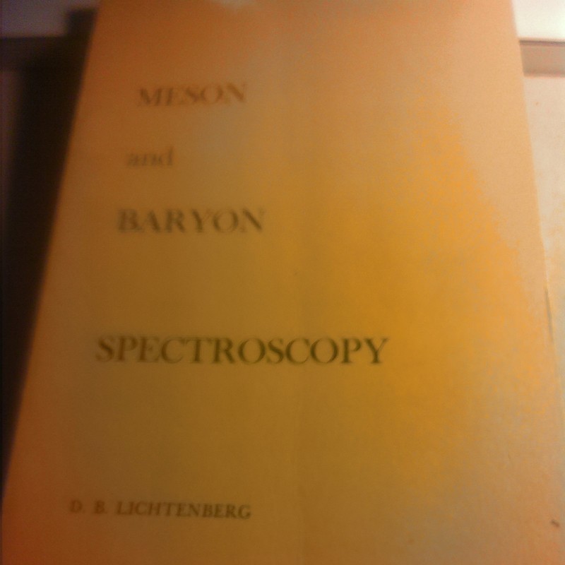MESON AND BARYON SPECTROSCOPY: Stanford Lecture PRISTINE 159 PB PAGES See Photos