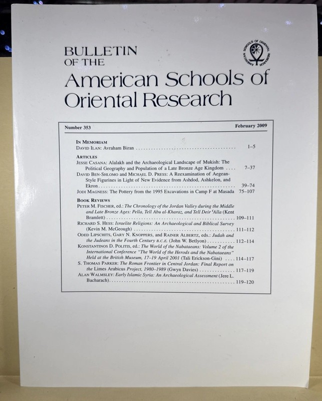 Bulletin Of The American Schools Of Oriental Research – #353 February 2009