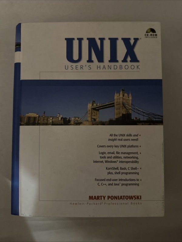 UNIX USER’S HANDBOOK By Marty Poniatowski -Hardcover-sku:34