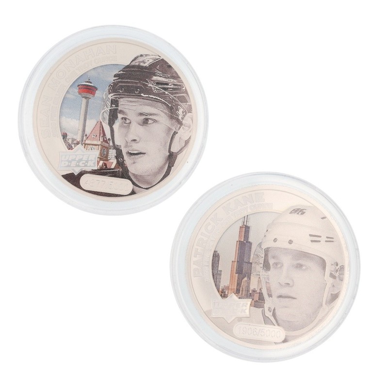 2017 $5 Grandeur Upper Deck Hockey Silver Coin Cook Islands 1 oz .9999 Silver gallery