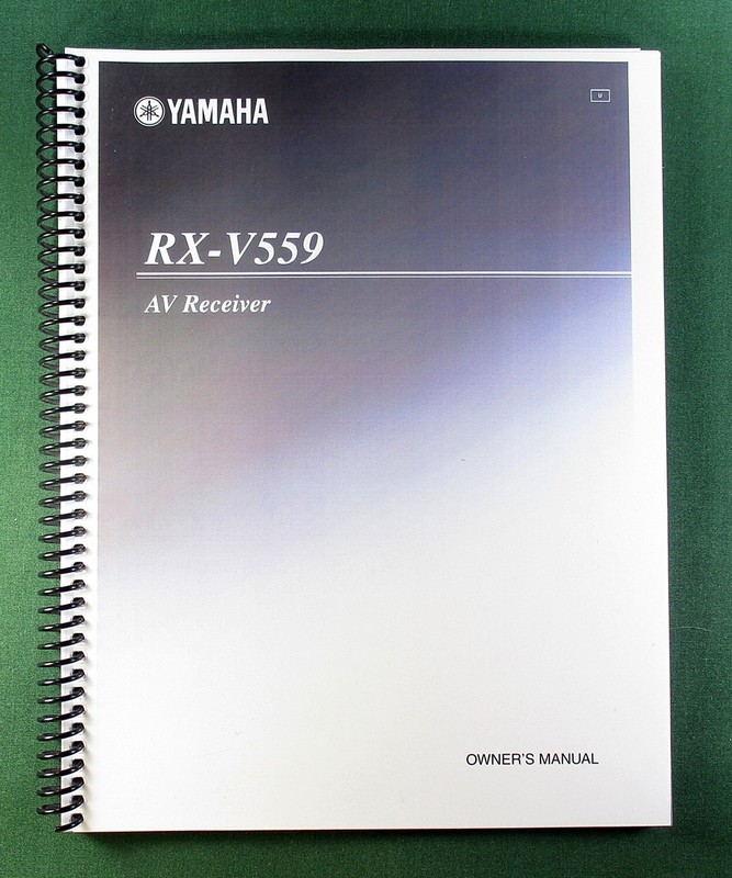 Yamaha RX-V559 Instruction Manual: 120 Pages & Protective Covers!