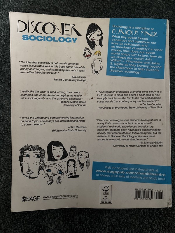 Discover Sociology - Paperback By Chambliss, William J - GOOD gallery
