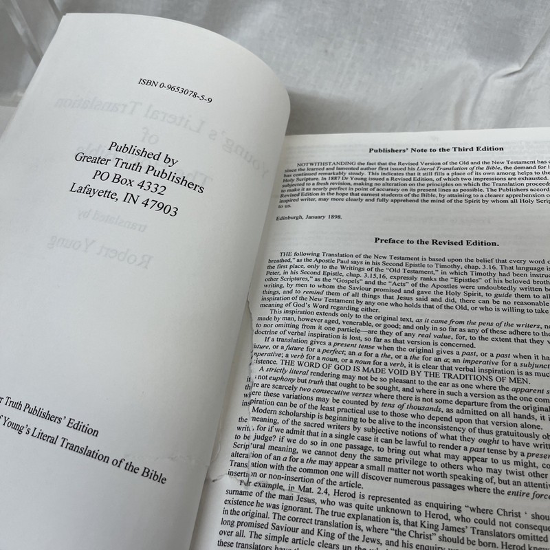 Young's Literal Translation of the Bible - (2004) Hardcover- No Dust Jacket gallery