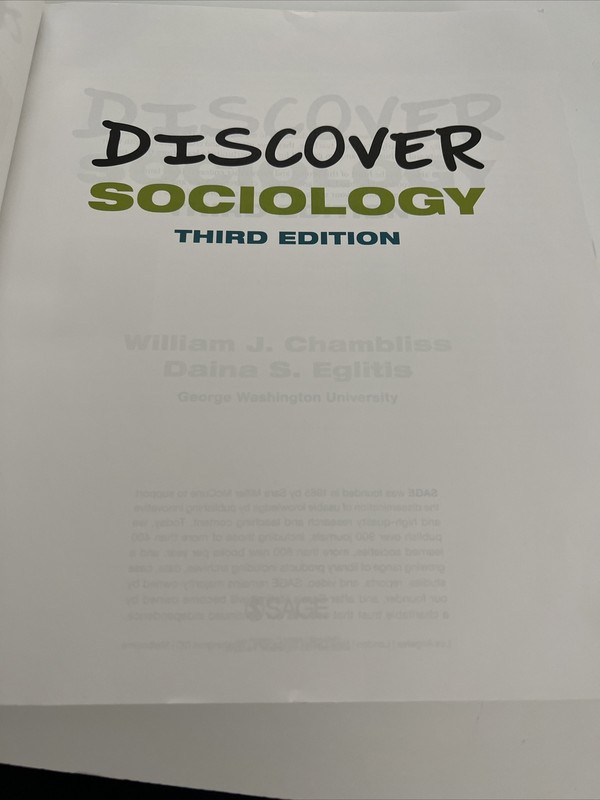 Discover Sociology by Daina S. Eglitis and William J. Chambliss (2018Trade... gallery