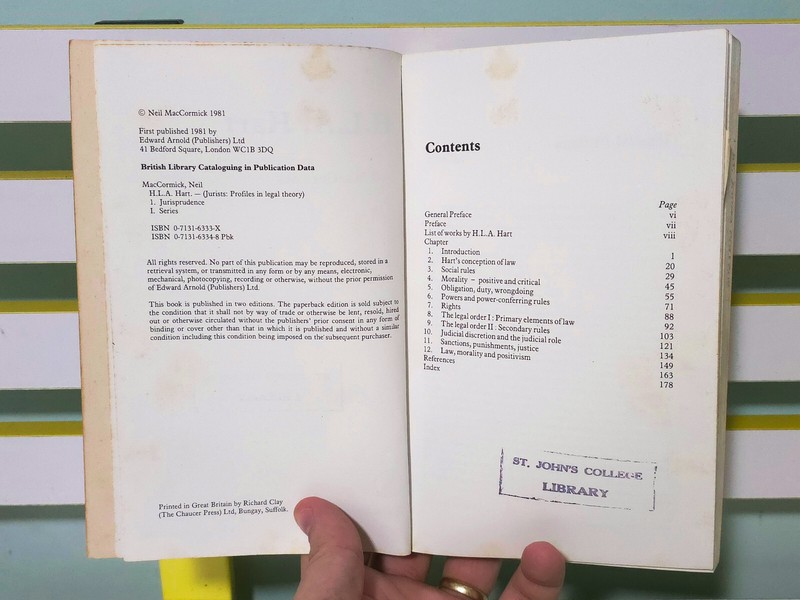 H.L.A. Hart: Jurists Profiles in Legal Theory! 1981 Law Book by Neil MacCormick gallery