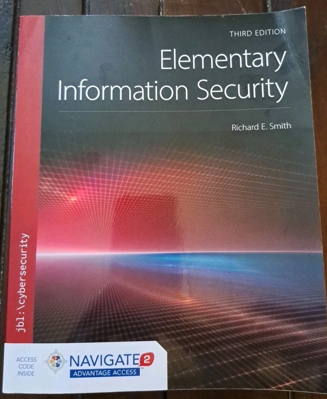 Elementary Information Security, 3rd Ed, 2021, Richard E. Smith GOOD Cond